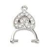 Brass Micro Pave Clear Cubic Zirconia Pendant Bails KK-L229-033P-1