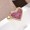 Brass Micro Pave Cubic Zirconia Cuff Open Rings RJEW-F204-07B-G-6