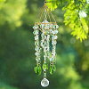 Crystal Glass & Iron Hanging Suncatchers HJEW-SP0001-87-7