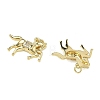 Brass Micro Pave Clear Cubic Zirconia Pendants KK-A294-01D-G-2