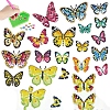 4 Sheets Insect DIY Diamond Painting Sticker Kits DIAM-PW0010-10-1