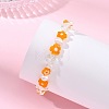 Handmade Millefiori Glass & Opalite & Natural Cultured Freshwater Pearl Beaded Stretch Bracelets for Women BJEW-JB13945-3