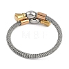 Ion Plating(IP) 304 Stainless Steel Bangles for Women STAS-M023-13PG-3