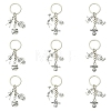 9Pcs 3 Style Sports Alloy Keychains KEYC-YW00249-1