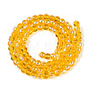 Electroplate Transparent Glass Beads Strands EGLA-Q132-4MM-A18-2