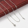 Brass Ball Chain Necklaces for Women NJEW-D302-32P-2