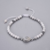 Natural Howlite Braided Bead Bracelets BJEW-I275-A01-1