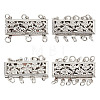 4Pcs 4 Styles Brass Box Clasps KK-DR0001-13-1