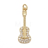 Rack Plating Brass Clear Cubic Zirconia Pendants X-KK-M229-42G-1