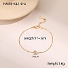 304 Stainless Steel Pave Cubic Zirconia Link Bracelets WGE95FE-05-1