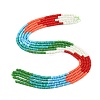 Glass & Natural White Shell & Dyed Howlite Beads Strands G-Z135-C08-2x4mm-3