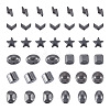 Craftdady 135Pcs 9 Styles Non-magnetic Synthetic Hematite Beads G-CD0001-12-2