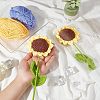 Cotton Knitting Artificial Flower AJEW-WH0013-50-4