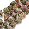 Natural Unakite Beads Strands GG-CBA0B77-A16-02-2