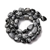 Natural Snowflake Obsidian Beads Strands G-K395-A04-02-3