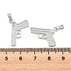 Brass Clear Cubic Zirconia Pendants KK-E800-12P-3