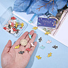 40Pcs 5 Colors Alloy Enamel Pendants ENAM-SC0008-19-3