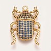 Brass Micro Pave Cubic Zirconia Pendants X-ZIRC-K078-04G-1