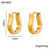 304 Stainless Steel Hoop Earrings STAS-OY016-77G-2