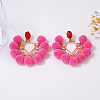 Alloy Micro Pave Cubic Zirconia Dangle Stud Earrings WG8307D-02-2
