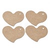 100Pcs Heart Shaped Kraft Paper Blank Price Tags CDIS-P008-01A-1
