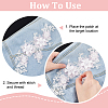 Flower Pattern Polyester Computerized Embroidered Appliques DIY-WH0387-36A-4