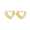 Heart Brass Hoop Earrings for Women KK-B089-37G-1