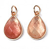 Cherry Quartz Glass Pendants G-S359-364D-2