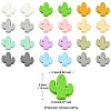 24Pcs 12 Colors Cactus Silicone Beads SIL-YW0001-20-3
