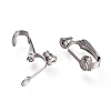 Tarnish Resistant 304 Stainless Steel Clip-on Earring Converters Findings X-STAS-O110-20P-3