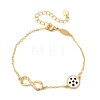 Sports Brass Micro Pave Cubic Zirconia Infinity Link Bracelets BJEW-D386-01E-G-2