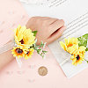 Silk Cloth Imitation Flower Wrist AJEW-CP0001-38-3