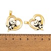 Brass Micro Pave Cubic Zirconia Pendants KK-E108-47G-3