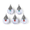 Tibetan Style Resin Pendants RESI-T022-16J-1