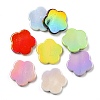 UV Plating Iridescent Acrylic Beads OACR-G039-16-1