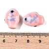 Handmade Printed Porcelain Beads Strand PORC-T133-02D-4