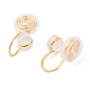 Brass with Silicone Clip-on Earring Findings KK-N256-15G-1