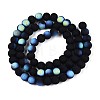 Frosted Opaque Glass Beads Strands GLAA-T032-P6mm-MBB01-2