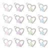 16Pcs 4 Colors Alloy Rhinestone Pendants RB-TA0001-39-2