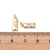 Brass Micro Pave Cubic Zirconia Pendants KK-D019-10G-3