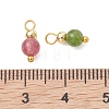 Dyed Natural Green Jade Imitation Tourmaline Charms PALLOY-JF05596-3