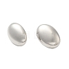 304 Stainless Steel Oval Stud Earrings for Women EJEW-U020-22P-2