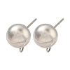 304 Stainless Steel Stud Earring Findings STAS-O004-10G-P-1