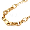 PVD Vacuum Plating 304 Stainless Steel Cable Chain Bracelets BJEW-B078-63G-2