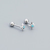 Star 925 Sterling Silver Pave Cubic Zirconia Cartilage Earrings FS-WG250FB-09-1