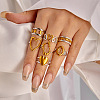 304 Stainless Steel Stackable Cuff Open Rings Sets WGDFEAC-01-1