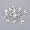 Flower Rack Plating Brass Filigree Bead Cap Bails LS-KK-L102-27S-3