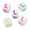 Opaque Acrylic Enamel European Beads AC-ACBA1794-04L-1