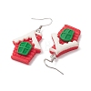 Christmas Resin Dangle Earrings EJEW-JE06088-4