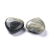 Natural Black Silver Leaf Jasper Heart Love Stone G-K416-04C-01-2